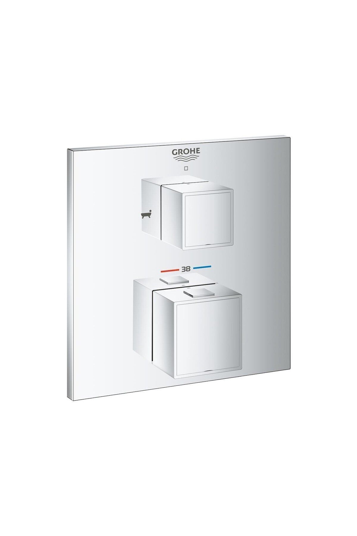 Grohtherm Cube Termostatik Banyo Duş Bataryası 2 Çıkışlı Divertörlü- 241555000