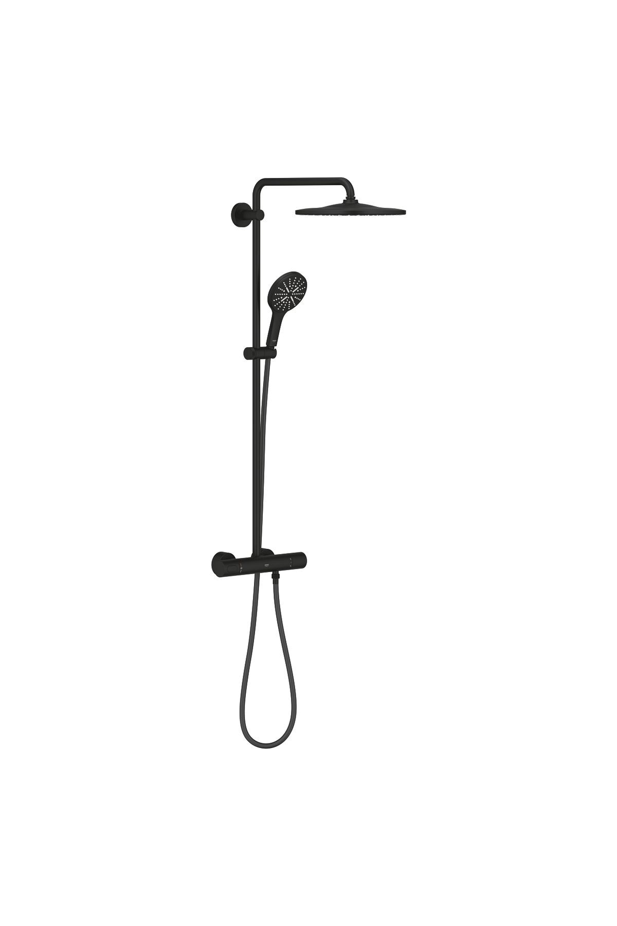 Rainshower Smartactive 310 Duvara Monte Termostatik Bataryalı Duş Sistemi Phantom Black - 2211