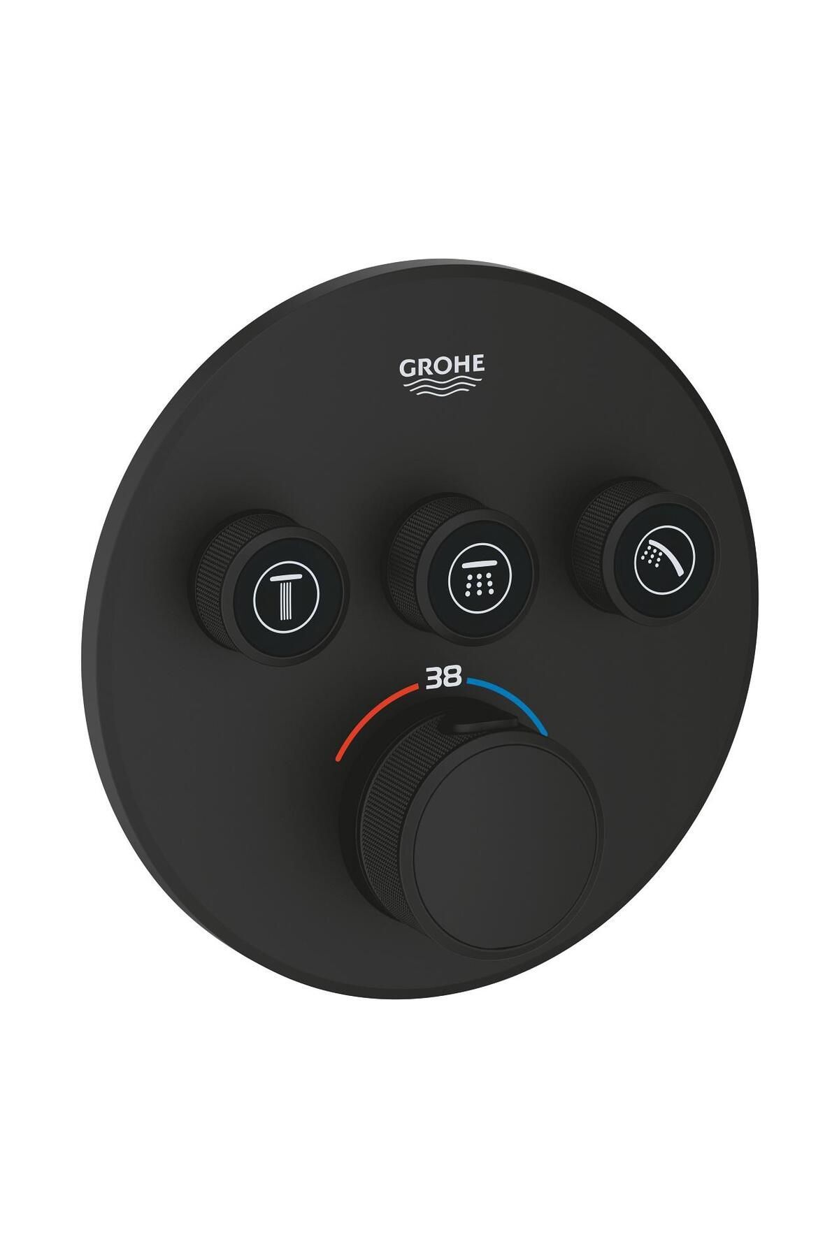 Grohtherm Smartcontrol Üç Valfli Akış Kontrollü, Ankastre Termostatik Duş Bataryası - 29508kf0