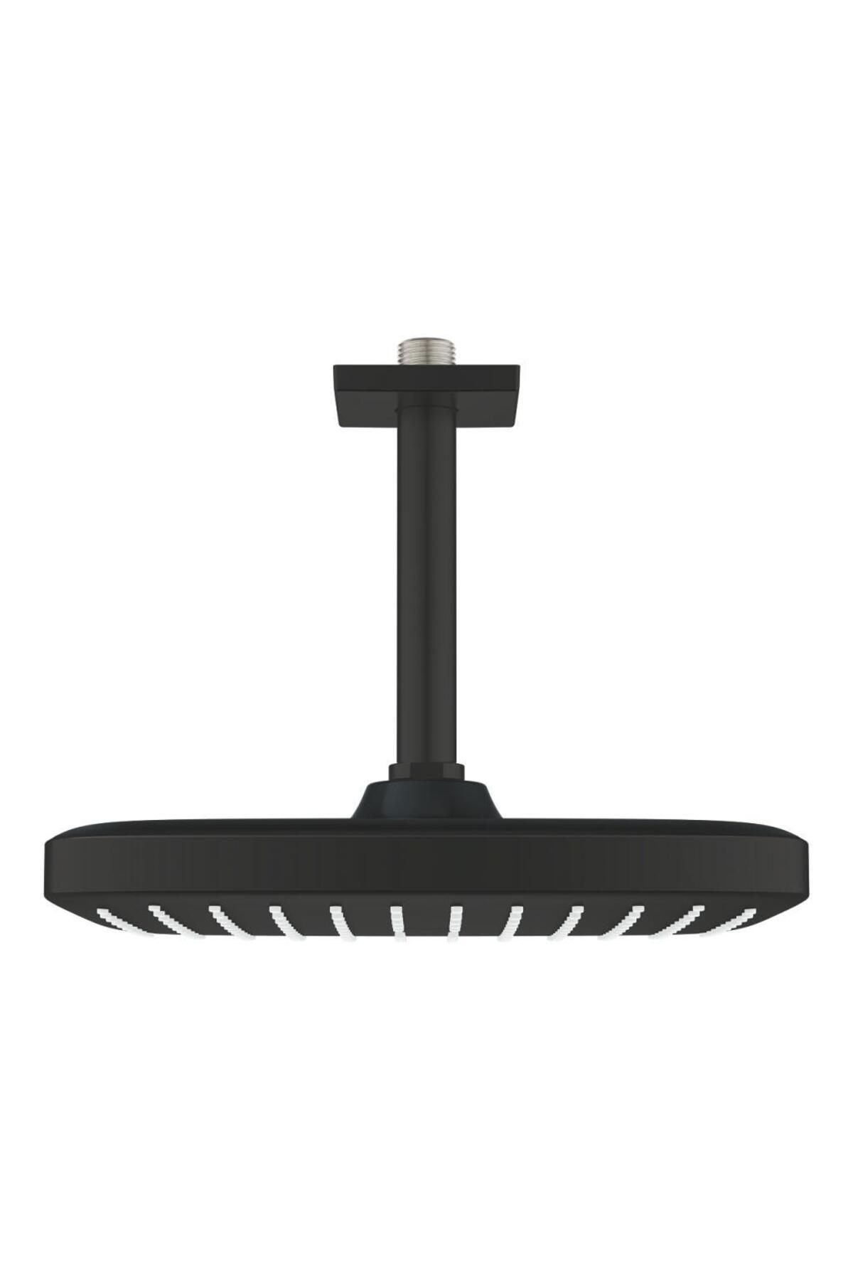 Tempesta 250 Cube Tepe Duşu Seti 142 Mm, Tek Akışlı Mat Siyah - 266882430 Siyah