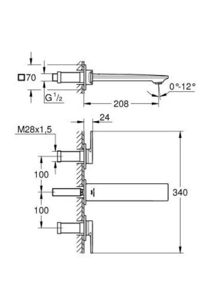 Allure 3 Delikli Lavabo Bataryası M-boyut - 20193gn2
