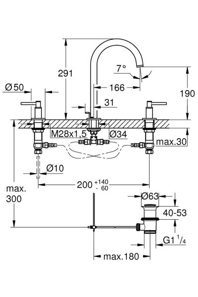 Atrio New 3 Delikli Lavabo Bataryası - 20649dc0