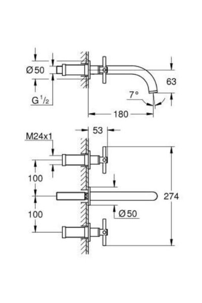 Atrio 3 Delikli Lavabo Bataryası M-boyut - 20661dc0
