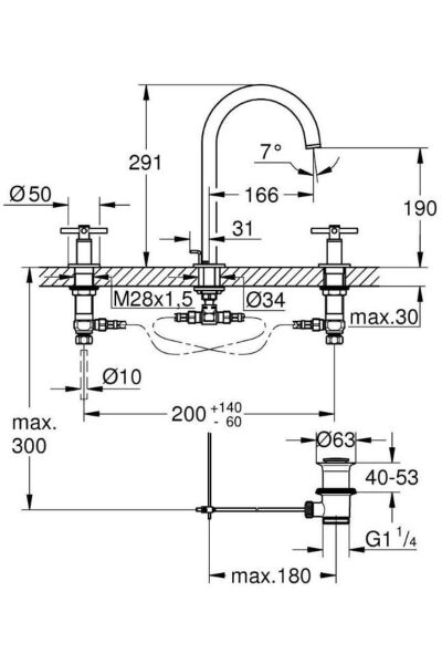Atrio New 3 Delikli Lavabo Bataryası - 20643dc0