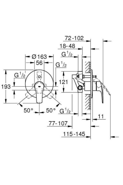 Eurosmart Tek Kumandalı Banyo Bataryası - 33305003