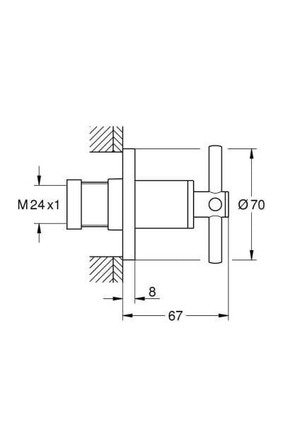Ankastre Stop Valf Atrio Warm Sunset - 29396da0