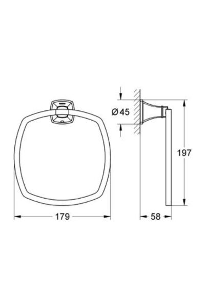 Grandera Halka Yuvarlak Havluluk Banyo Aksesuarı - 40630ıg0