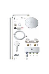 Euphoria Smartcontrol System 310 Duo Duvara Monte Termostatik Bataryalı Duş Sistemi - 26507000