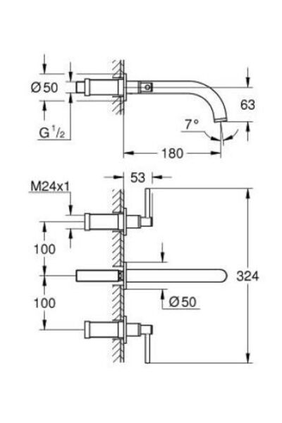 Atrio 3 Delikli Lavabo Bataryası M-boyut - 20662da0