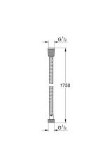 Relexaflex Metal Duş Hortumu 175 cm - 28139001