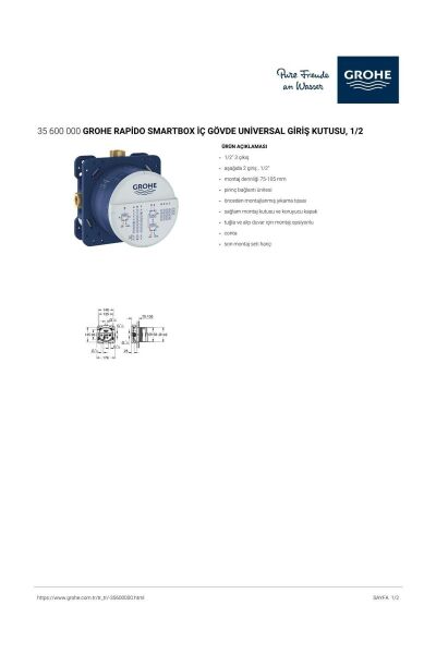 Rapido Smartbox İç Gövde Universal Giriş Kutusu, 1/2 - 35600000