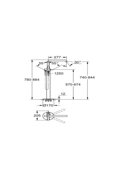Grohe 25248gl1 Essence Yerden Küvet Bataryası Cool Sunrise Altın