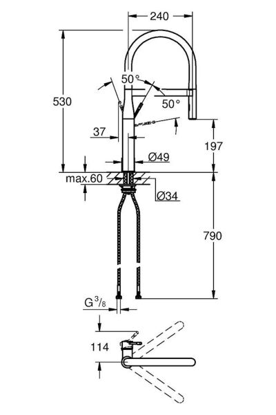 Essence Tek Kumandalı Eviye Bataryası - 30294BE0