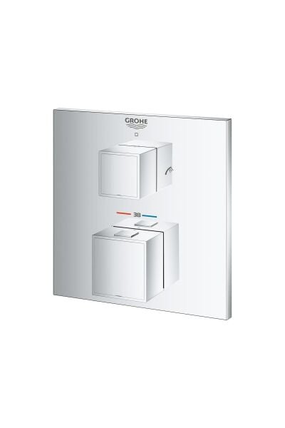 Grohtherm Cube Termostatik Banyo Duş Bataryası 2 Çıkışlı Divertörlü- 24154000