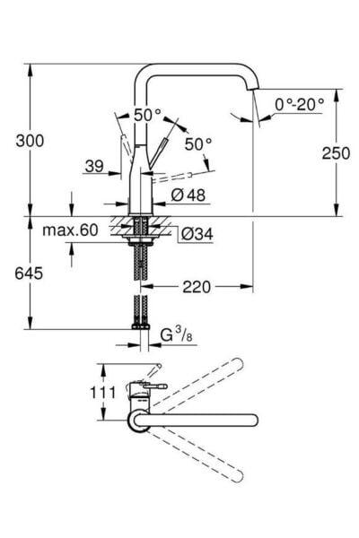 Essence Tek Kumandalı Eviye Bataryası - 30505GL0