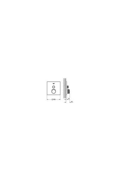 Grohtherm Smartcontrol Tek Valfli Akış Kontrollü, Ankastre Termostatik Duş Bataryası 29123000