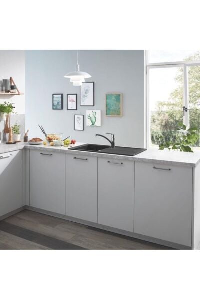 K400 Kuvars Kompozit Eviye 60 -c 100/50, Granit Siyah Rengi - 31641ap0