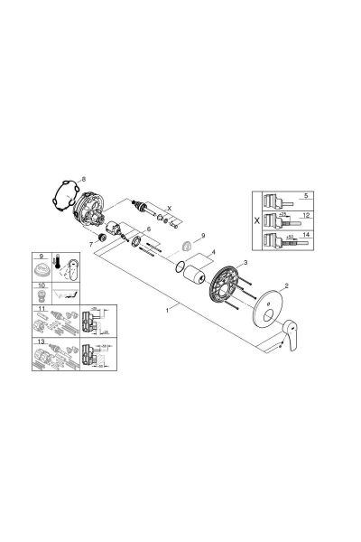Eurosmart Ankastre Banyo/Duş Bataryası - 24043003