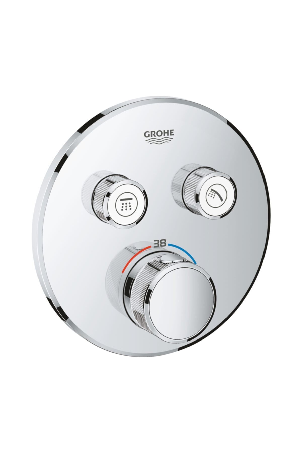 Grohtherm Smartcontrol Çift Valfli Akış Kontrollü Ankastre Termostatik Duş Bataryası 29119000