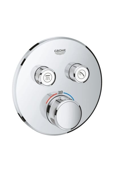 Grohtherm Smartcontrol Çift Valfli Akış Kontrollü Ankastre Termostatik Duş Bataryası 29119000