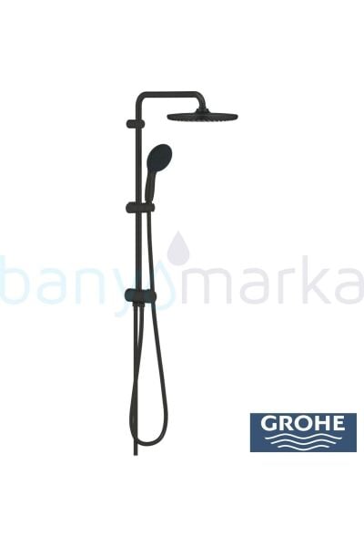 Tempesta System 250 Duvara Monte Duş Sistemi, Yön Değiştiricili, Mat Siyah - 269802431