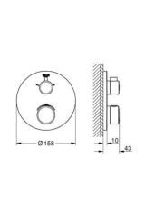 Grohtherm Termostatik Banyo/duş Bataryası 2 Çıkışlı Divertörlü - 1022082430