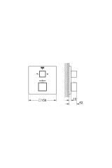 Grohtherm Cube Termostatik Banyo Duş Bataryası 2 Çıkışlı Divertörlü- 24154000