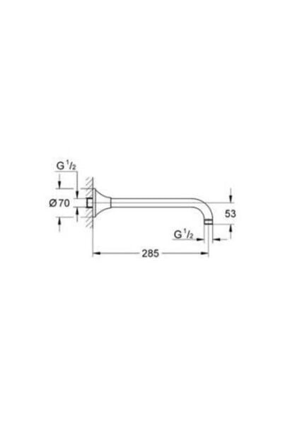 Rainshower Grandera Duş Başlığı Dirseği 285 Mm Krom/altın 27986ıg0