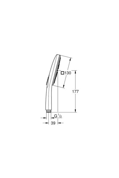 Rainshower Smartactive 130 Cube El Duşu 3 Akışlı - 26582al0