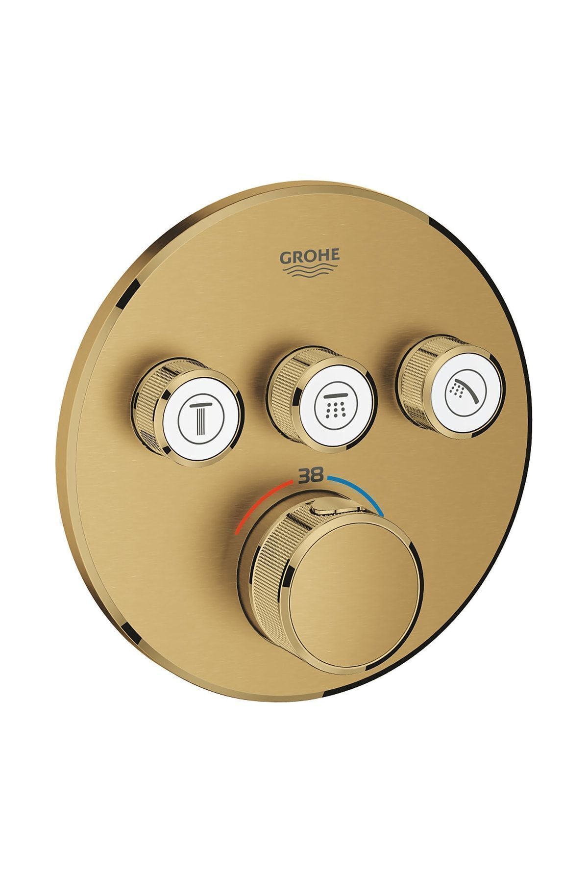 Smartcontrol Ankastre Termostatik 3 Çıkışlı Banyo Bataryası Brushed Cool Sunrise - 29121gn0