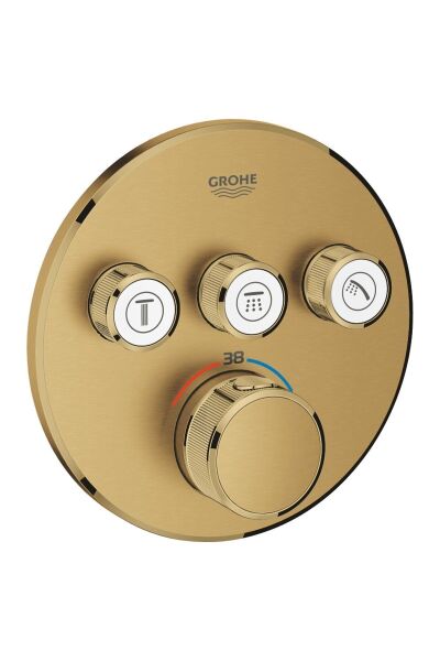 Smartcontrol Ankastre Termostatik 3 Çıkışlı Banyo Bataryası Brushed Cool Sunrise - 29121gn0