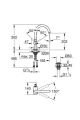 Atrio Tek Kumandalı Lavabo Bataryası 1/2'' L-boyut - 24362000