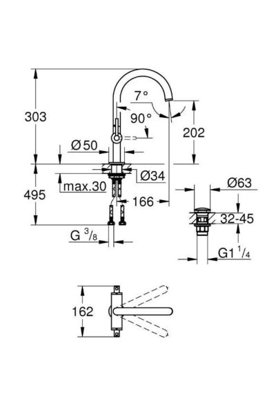 Lavabo Bataryası Atrio L Boyut - 21145al0
