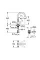 Atrio Tek Delikli Lavabo Bataryası, 1/2'' L-boyut - 21145000
