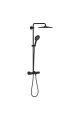 Rainshower Smartactive 310 Duvara Monte Termostatik Bataryalı Duş Sistemi Phantom Black - 2211