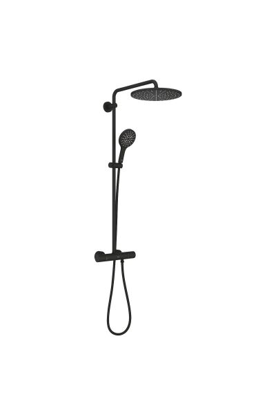 Rainshower Smartactive 310 Duvara Monte Termostatik Bataryalı Duş Sistemi Phantom Black - 2211