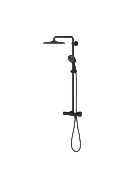 Rainshower Smartactive 310 Duvara Monte Termostatik Bataryalı Duş Sistemi Phantom Black - 2211