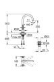 Atrio Tek Delikli Lavabo Bataryası 1/2'' L-boyut (21019003)