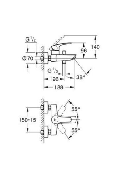 Eurosmart Tek Kumandalı Banyo Bataryası - 333002433