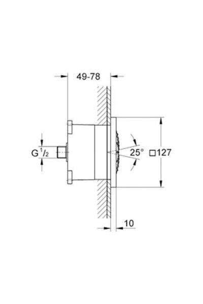Rainshower F Ankastre Yan Duş 5’’ 127x127 Mm - 27251000