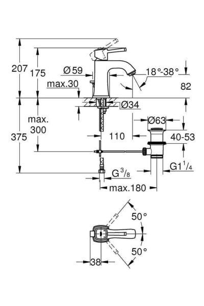 Grandera Tek Kumandalı Lavabo Bataryası - 23303ıg0