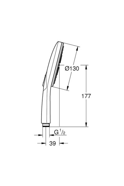 Rainshower SmartActive 130 Cube El duşu 3 akışlı - 26582A00