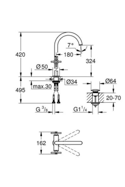 Atrio Lavabo Bataryası, 1/2'' Xl-boyut - 21149al0