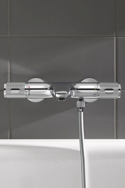 34830000 Grohtherm 1000 Performance Termostatik Banyo Bataryası, Krom, 34155003 Son Versiyonu