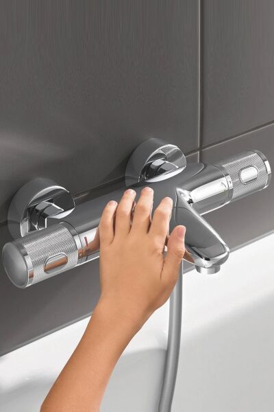 34830000 Grohtherm 1000 Performance Termostatik Banyo Bataryası, Krom, 34155003 Son Versiyonu