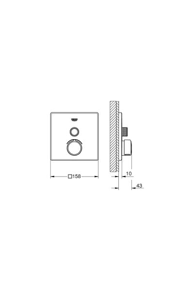 Smartcontrol Tek Valfli Akış Kontrollü Ankastre Duş Bataryası 29147000