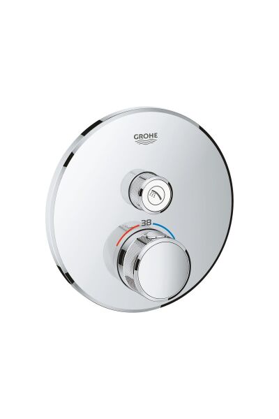 Grohtherm Smartcontrol Tek Valfli Akış Kontrollü, Ankastre Termostatik Duş Bataryası (29118000