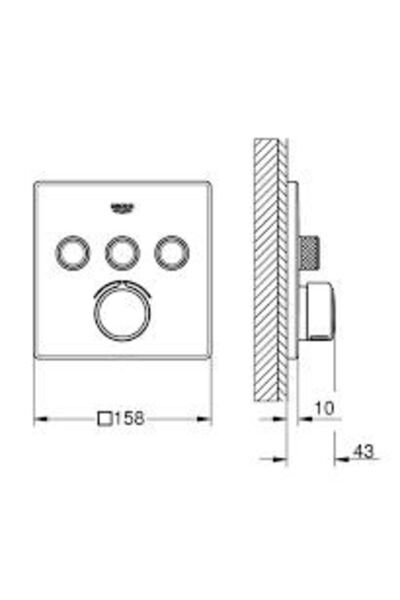 Ankastre Banyo Bataryası 3 Çıkışlı Smartcontrol Krom - 29149000