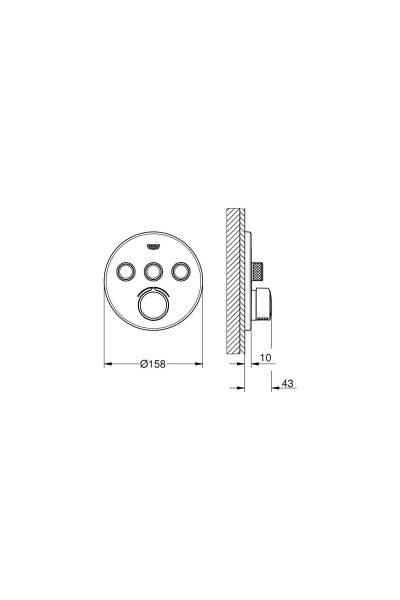Smartcontrol 3 Valfli Akış Kontrollü Ankastre Duş Bataryası 29146000