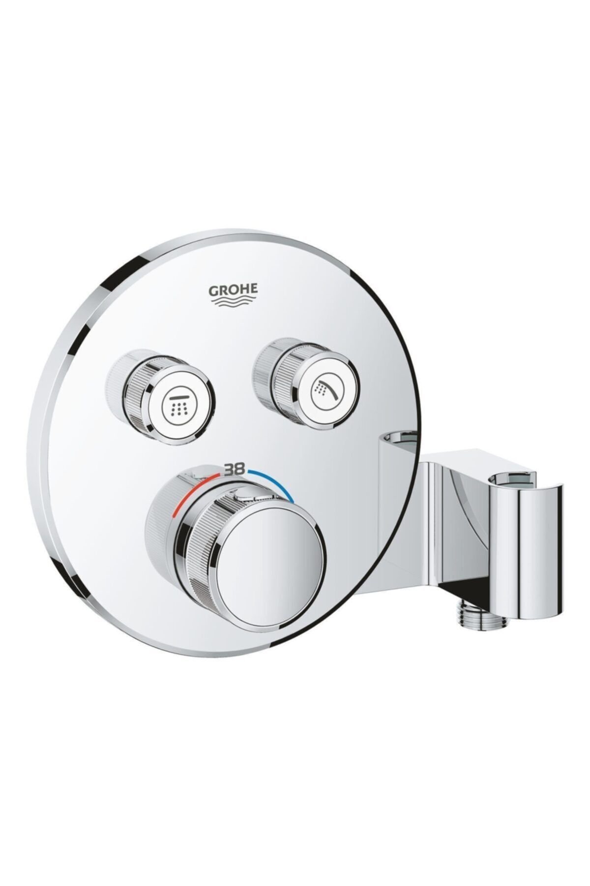 Grohtherm Smartcontrol Çift Valfli Akış Kontrollü, Ankastre Termostatik Duş Bataryası, Entegre